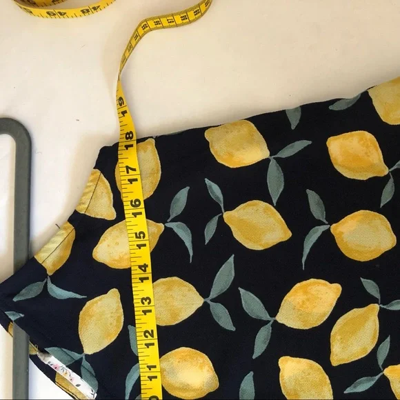 Pink Rose Adorable Lemons Flowy Swing Tank Top w/Adjustable Straps M - Picture 12 of 15